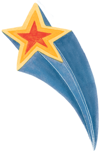 Stylized Watercolor Circus Star